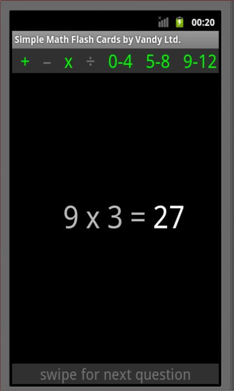 Simple Math Flash Cards by Vandy Ltd.截图1