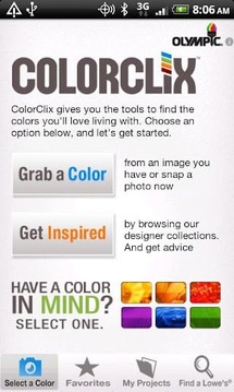 ColorClix by Olympic&reg; Paint截图