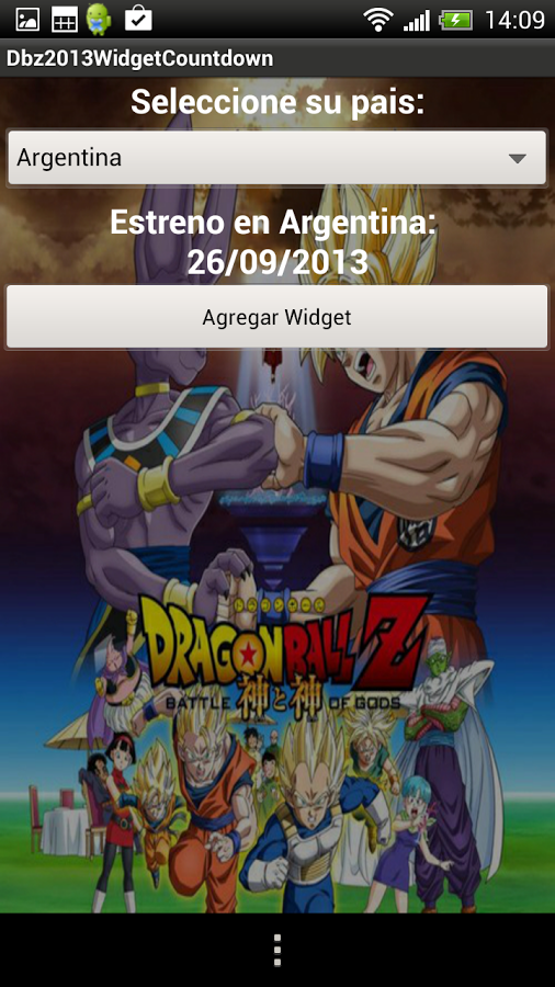 DBZ 2013 Widget Countdow...截图2