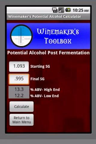 Winemaker's PA Calculator截图3