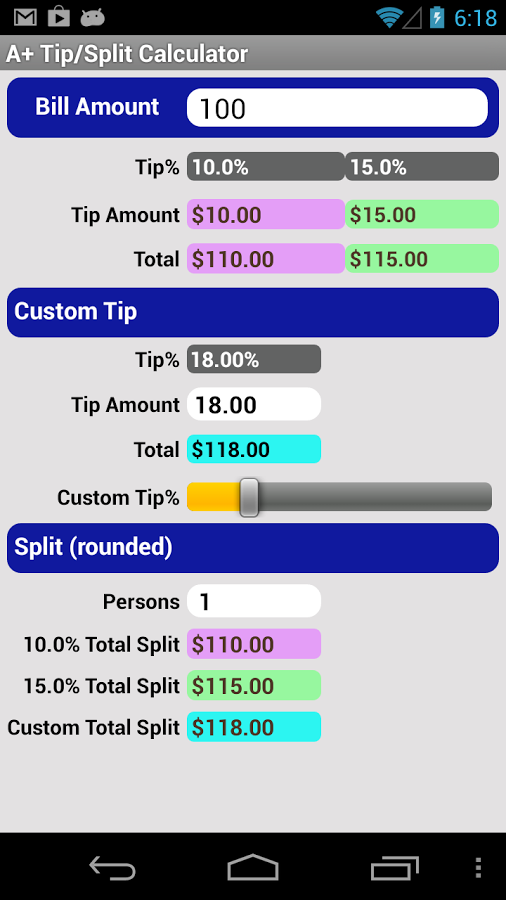 A+ Tip/Split Tip Calcula...截图2