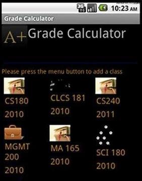 Grade Calculator截图