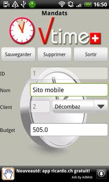 VTime Mobile Time Tracker截图