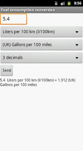 Fuel consumption convert...截图3