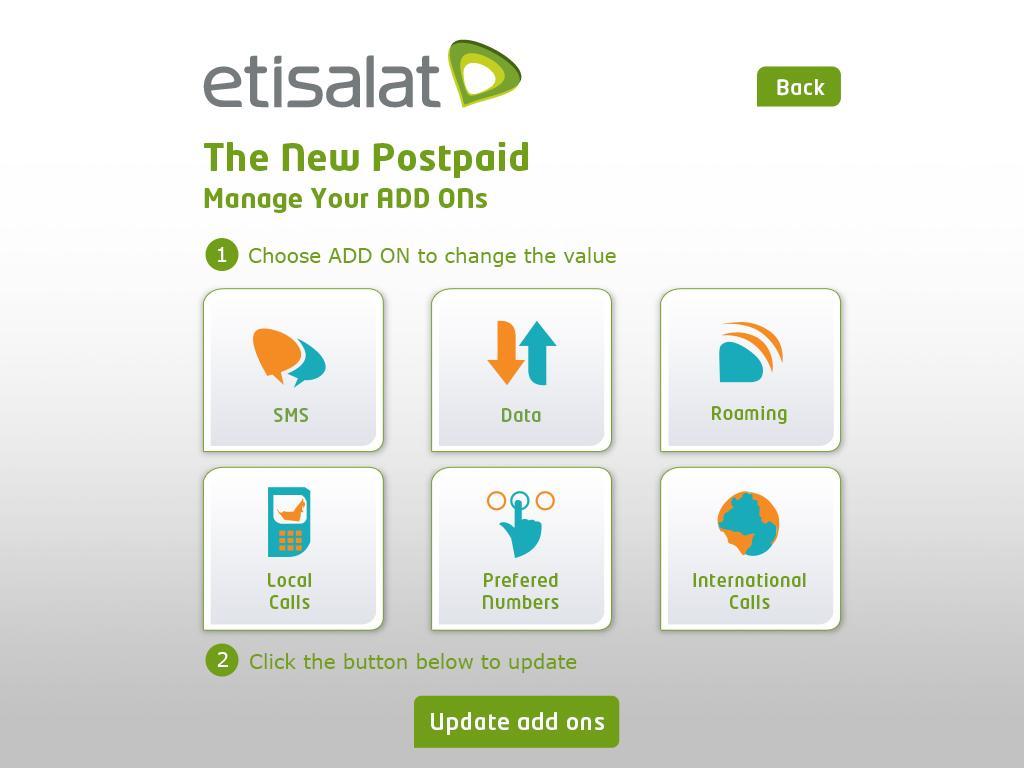 Postpaid Manage Add Ons截图1