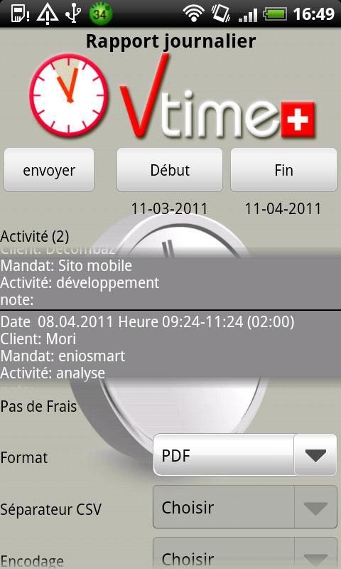 VTime Mobile Time Tracker截图5
