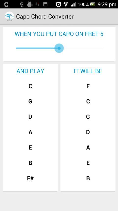 Capo Chord Converter截图3