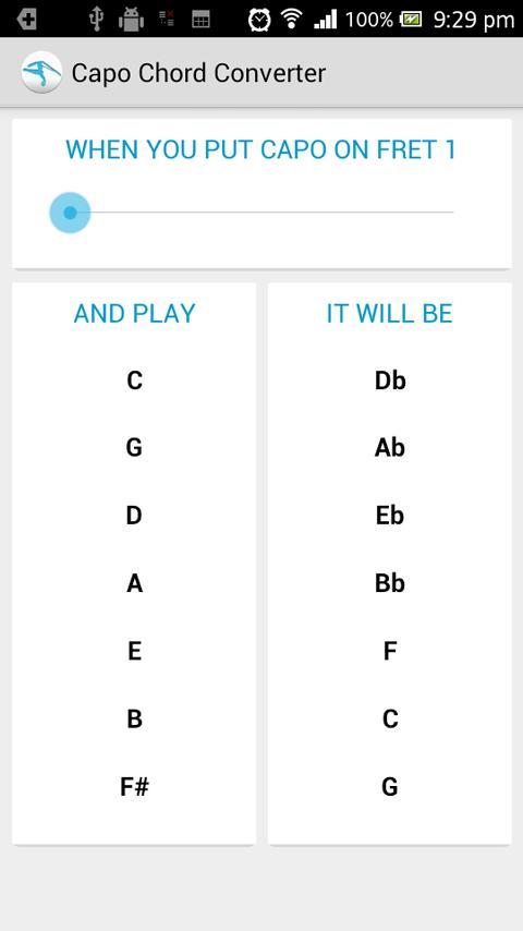 Capo Chord Converter截图1