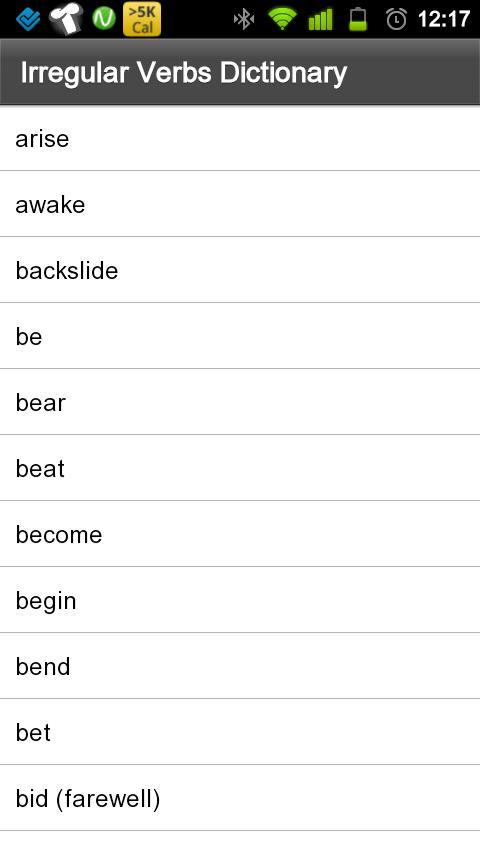 Irregular Verbs Dictionary截图2