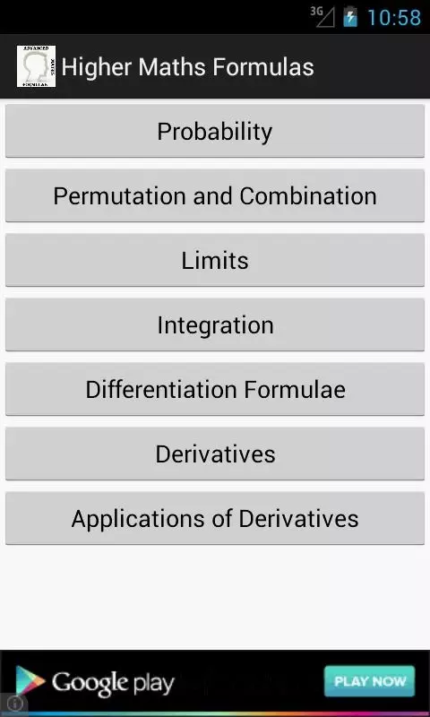 Higher Maths Formulas截图1