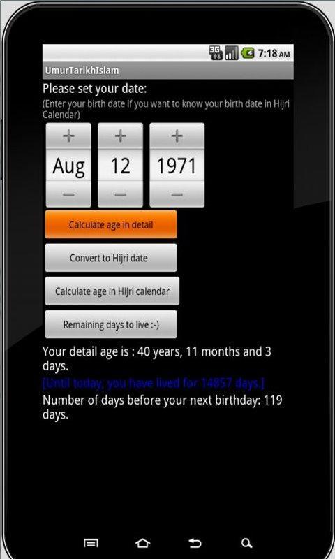 Detailed Age and Hijri D...截图1