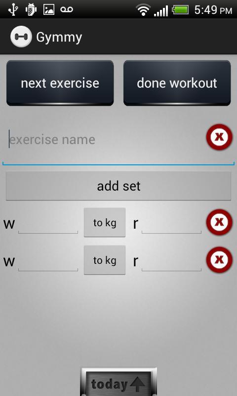 Gymmy Workout Log LITE截图2