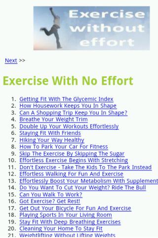 How To Exercise With No Effort截图2