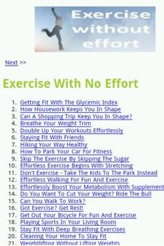 How To Exercise With No Effort截图