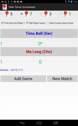 Table Tennis Score Keeper截图1