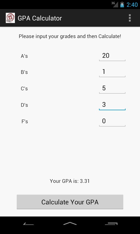 GPA Calculator Made Easy截图1