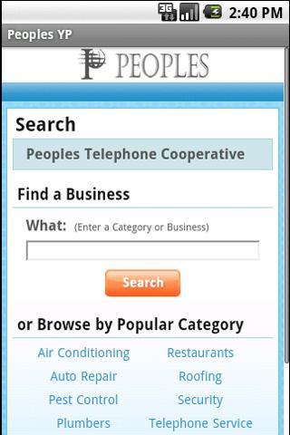 Peoples Telephone YP截图1