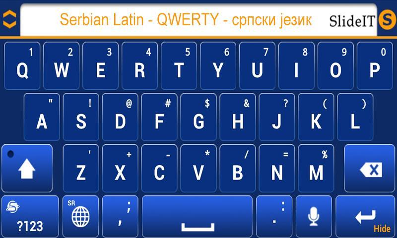 SlideIT Serbian Latin QWERTY截图2