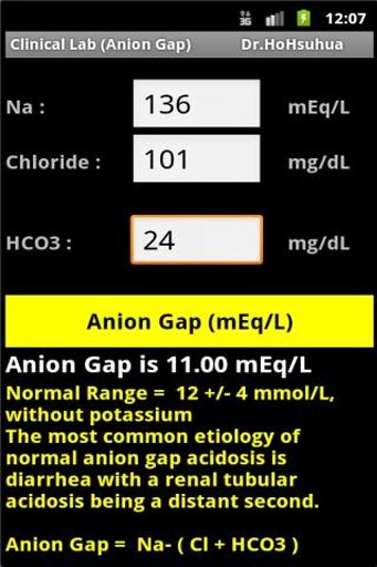Clinical Lab ( Anion Gap )截图1