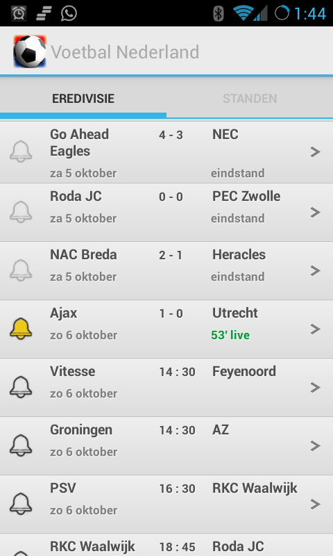 Voetbal Nederland Live scores截图8