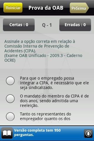 Prova da OAB Lite截图2