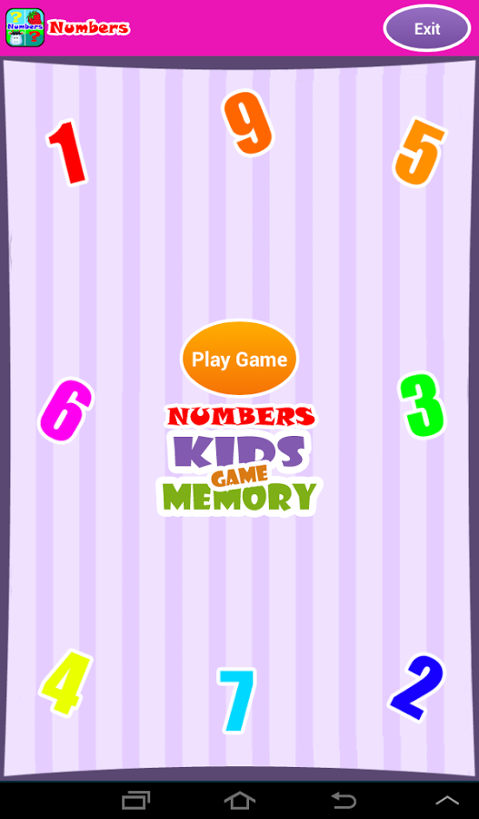 Numbers - Kids Memory Game截图1