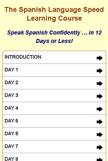 12 Days Spanish Course截图2