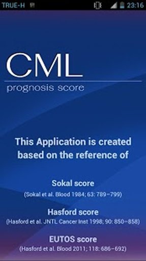 CML Prognosis Score V.1截图3