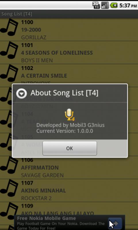 Song List [T4]截图3