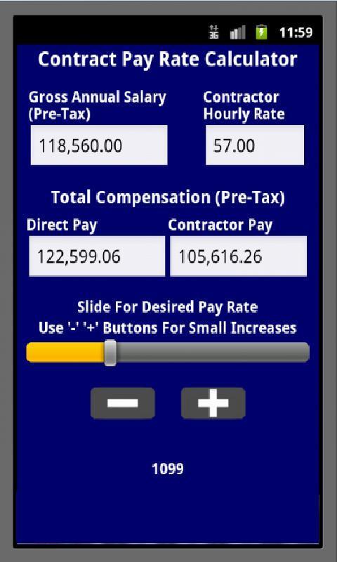 Contract Pay Rate Calculator截图1