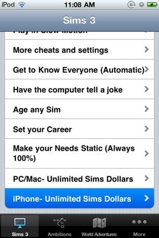 Complete Sims 3 Cheats F...截图2