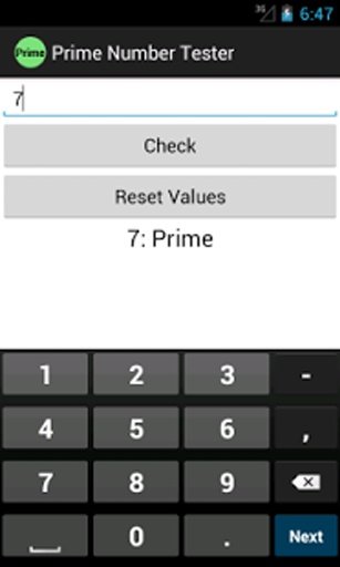 Prime Number Tester截图2