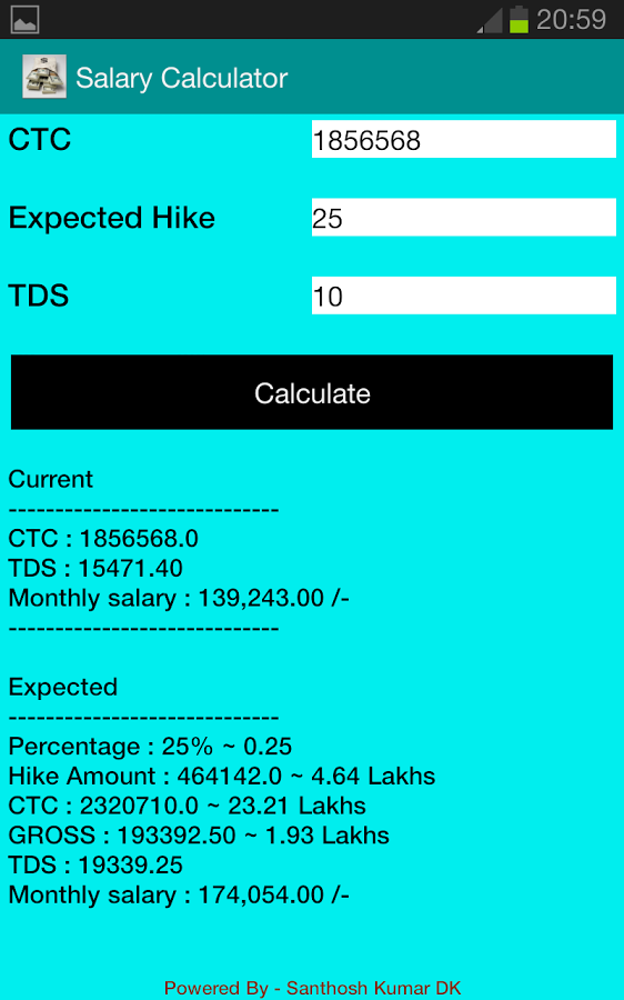 Salary Hike Calculator截图2