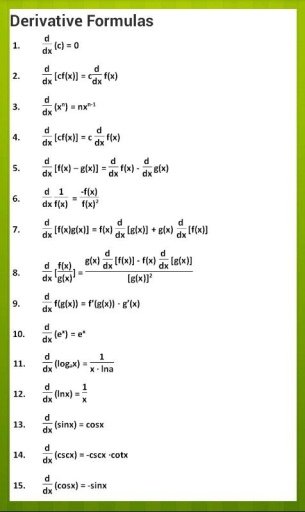 Free Calculus Formulas截图2