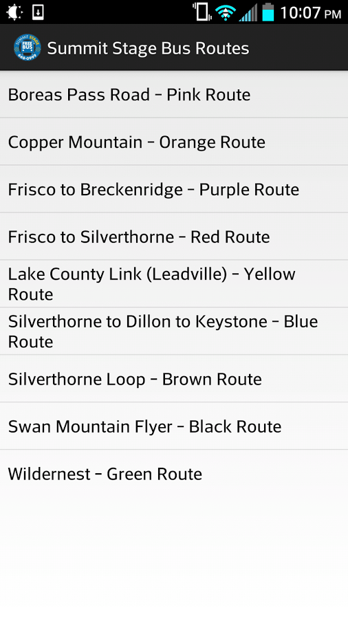Summit Stage Bus Routes截图1