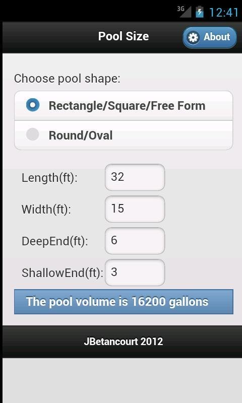 Swimming Pool Size截图2