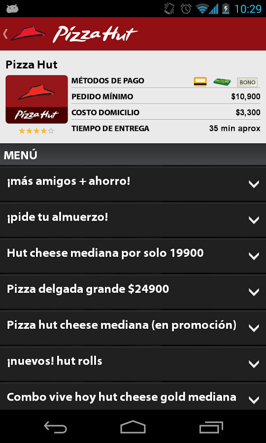 Pizza Hut Domicilios Colombia截图3