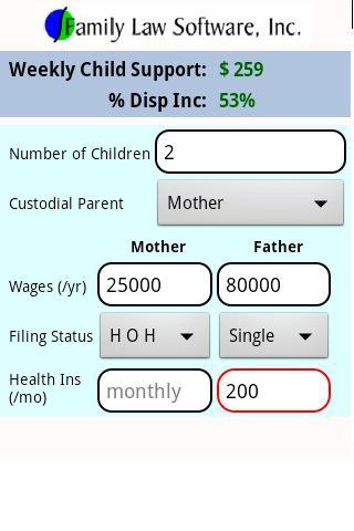 CT Child Support Calculator截图1