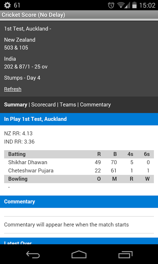 Cricket Score (No Delay)截图1