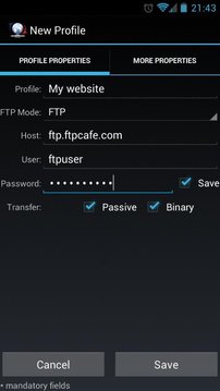FtpCafe的FTP客户端截图