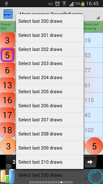 Ultimate Powerball statistics截图2