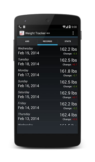 Weight Tracker ++截图3