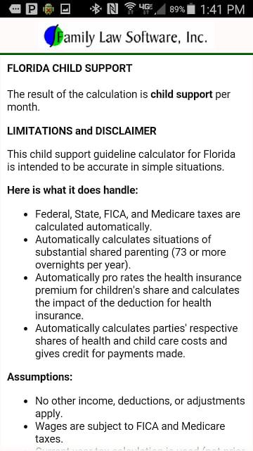FL Child Support Calculator截图1