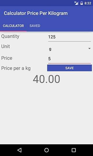 Kalkulator Cena za kilogram截图1