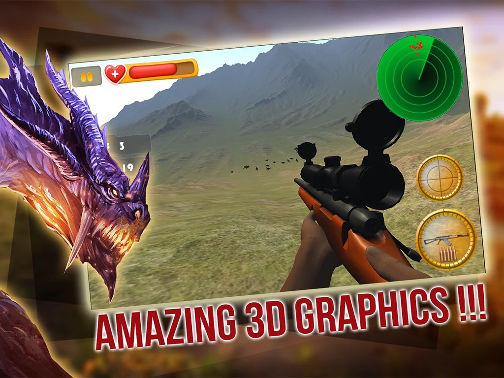 Dragon Sniper Hunter 3D截图4