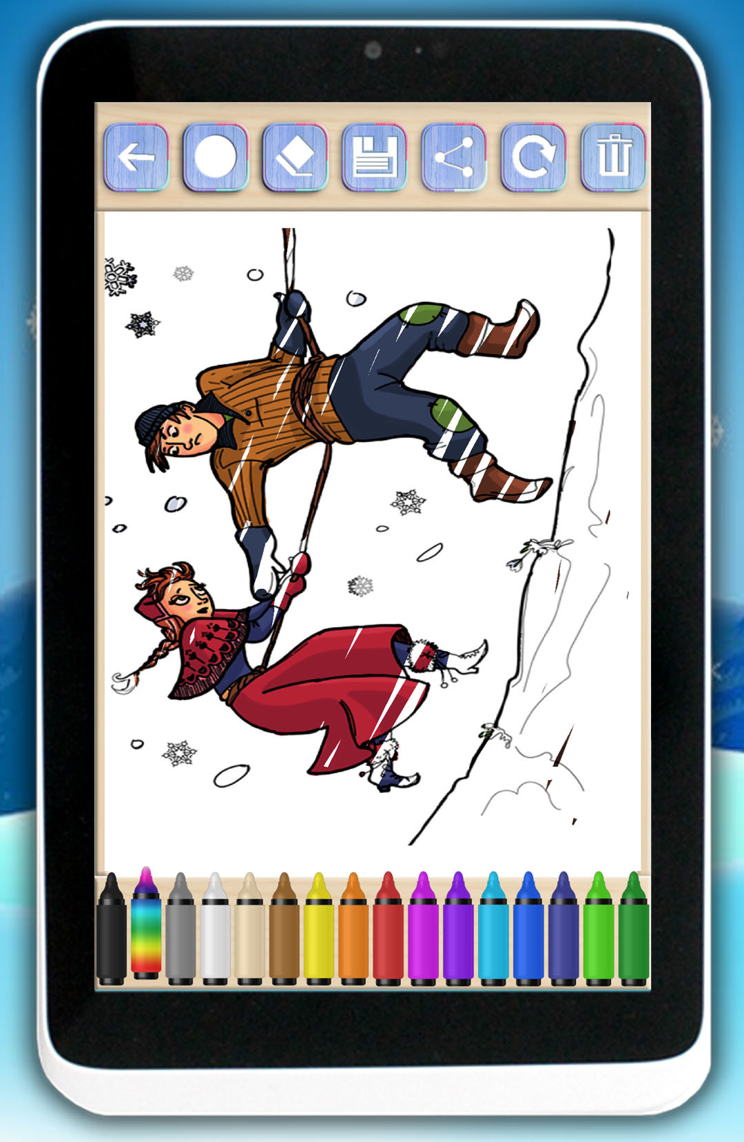 儿童画画游戏:冰雪公主截图3