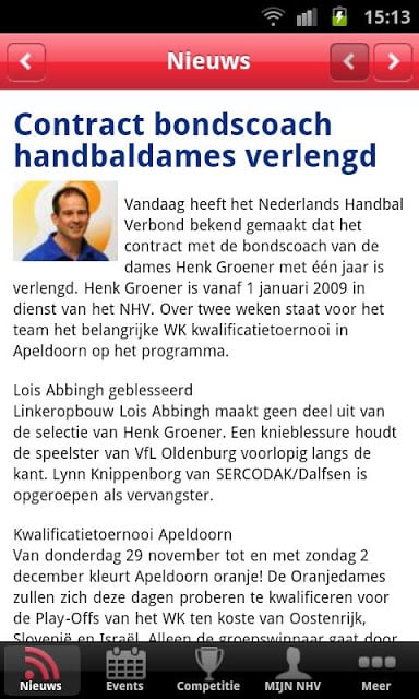 Handbal.nl competitie截图3