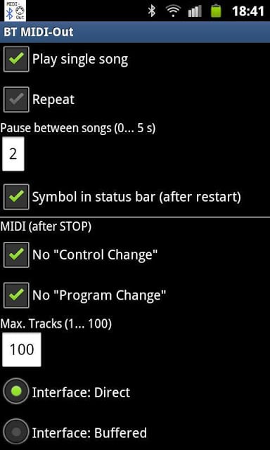 BT MIDI-Out Demo截图2