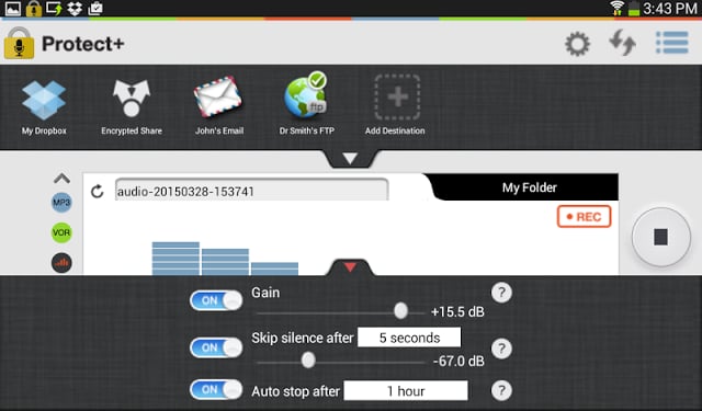 Protect+ Voice Recorder Free截图10
