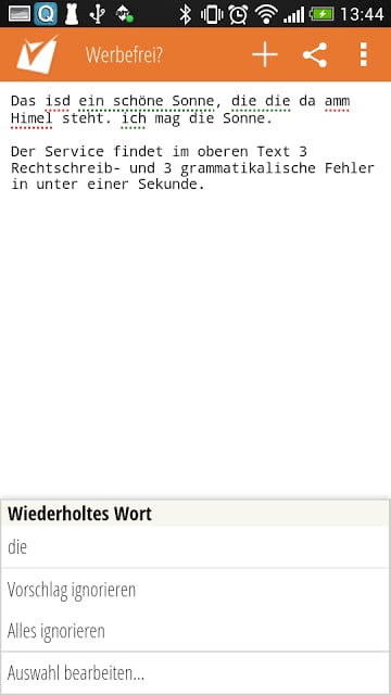 Rechtschreibpr&uuml;fung Mobi...截图1
